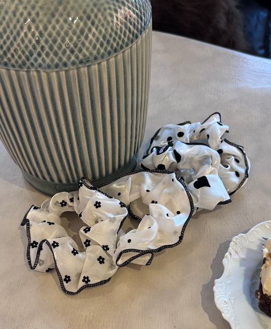 French Ivory Satin Scrunchie