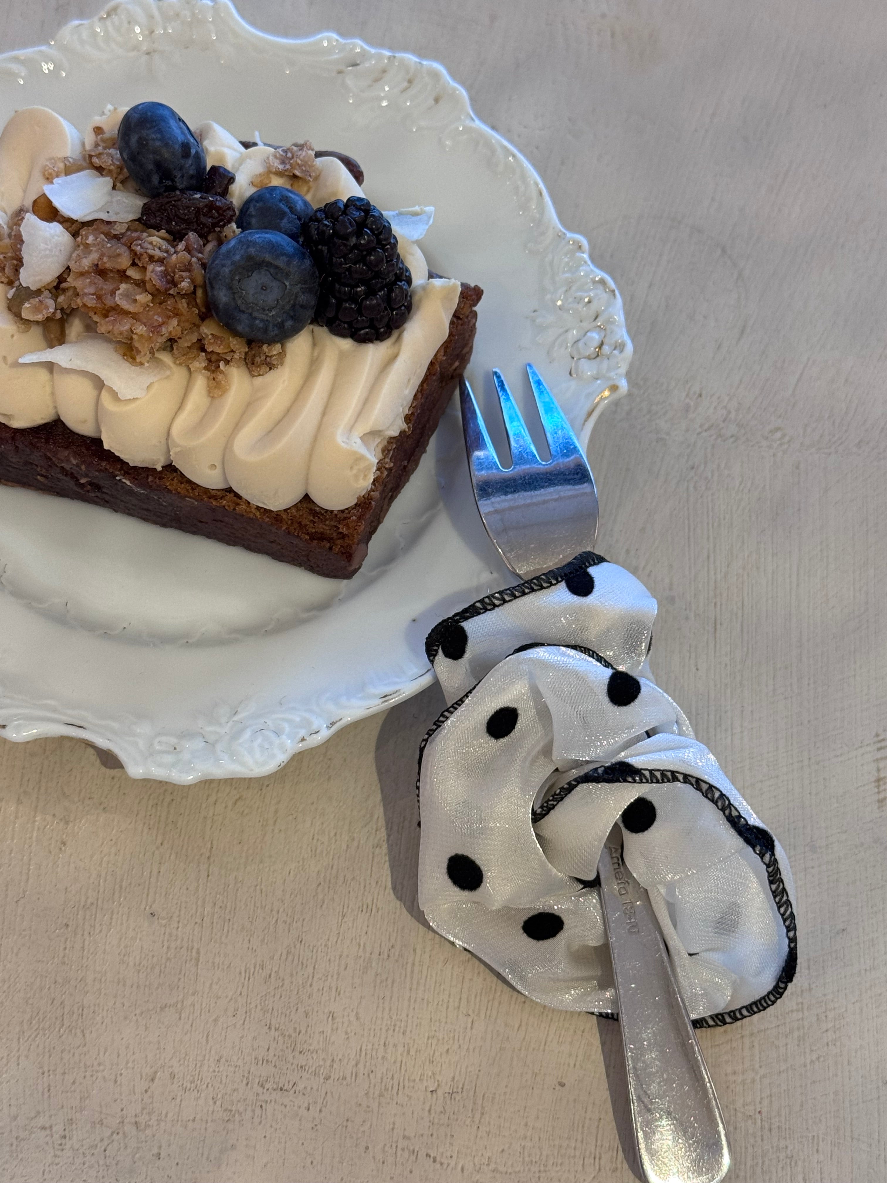 French Ivory Satin Scrunchie